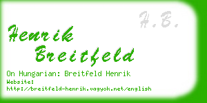 henrik breitfeld business card